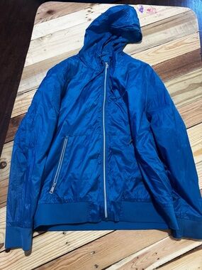 Kenneth Cole Royal Blue Hooded Windbreaker Jacket - Men's